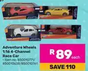 Game Adventure Wheels 1:16 4 Channel Race Car-Each offer