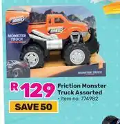 Game Adventure Wheels Friction Monster Truck Assorted offer