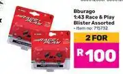 Game Bburago 1:43 Race & Play Blister Assorted-For 2 offer