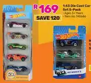 Game Hot Wheels 1:43 Die Cast Car Set 5 Pack offer