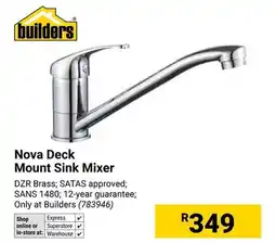Builders Warehouse Builders Nova Deck Mount Sink Mixer offer
