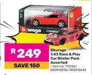Game Bburago 1:43 Race & Play Car Blister Pack Assorted offer