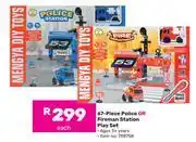 Game 67 Piece Police Or Fireman Station Play Set-Each offer
