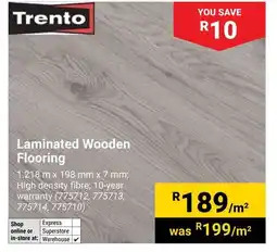 Builders Warehouse Trento Laminated Wooden Flooring offer