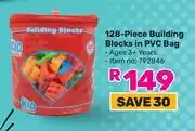 Game 128 Piece Building Blocks In PVC Bag offer