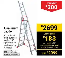 Builders Warehouse Aluminium Ladder offer