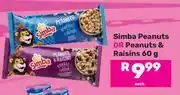 Game Simba Peanuts Or Peanuts & Raisins-60g Each offer
