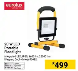 Builders Warehouse Eurolux 20 W LED Portable Floodlight offer