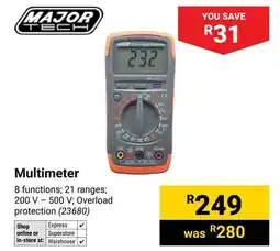 Builders Warehouse Major Tech Multimeter offer
