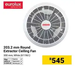 Builders Warehouse Eurolux 203.2 mm Round Extractor Ceiling Fan offer