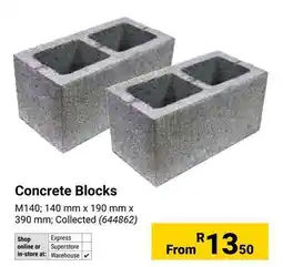 Builders Warehouse Concrete Blocks offer