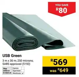 Builders Warehouse USB Green offer