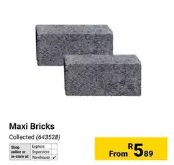 Builders Warehouse Maxi Bricks offer