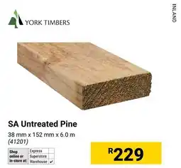 Builders Warehouse YORK TIMBERS SA Untreated Pine offer