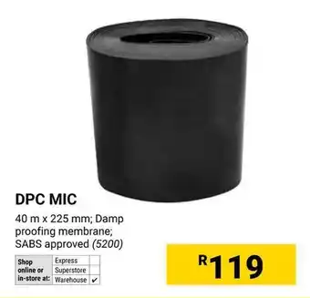 Builders Warehouse DPC MIC offer