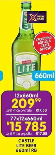 Shoprite Liquor Castle lite beer rb offer
