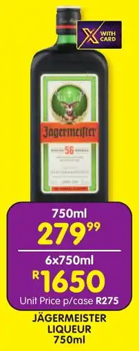 Shoprite Liquor Jägermeister liqueur offer