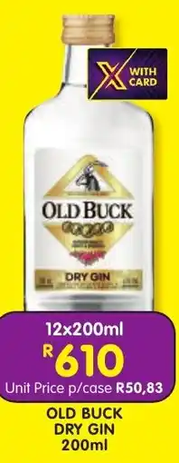 Shoprite Liquor Old buck dry gin offer