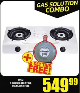 Boxer Build Totai 2 burner gas stove stainless steel offer