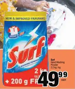 Spar Savemor Surf Hand Washing Powder offer