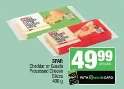 Spar Savemor SPAR Cheddar or Gouda Processed Cheese Slices offer
