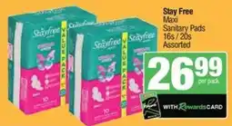 Spar Savemor Stay Free Maxi Sanitary Pads Assorted offer
