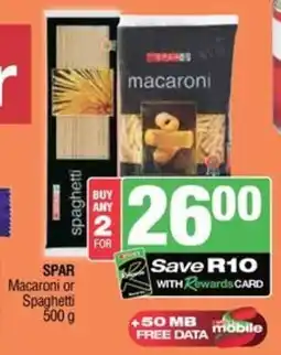 Spar Savemor SPAR Macaroni or Spaghetti offer