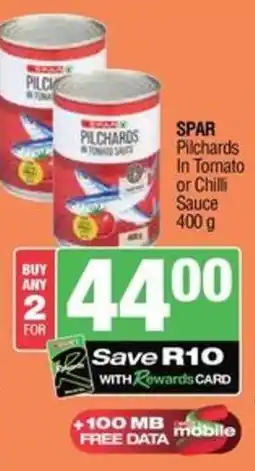 Spar Savemor SPAR Pilchards In Tomato or Chilli Sauce offer