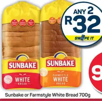 Pick n Pay Hypermarket Sunbake or Farmstyle White Bread 700g offer