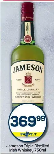 Pick n Pay Hypermarket Jameson Triple Distilled Irish Whiskey 750ml offer