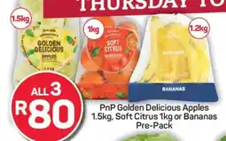 Pick n Pay Hypermarket PnP Golden Delicious Apples, Soft Citrus, Bananas offer