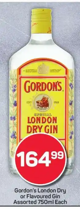 Pick n Pay Hypermarket Gordon's London Dry or Flavoured Gin offer