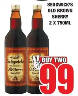 Boxer SEDGWICK'S OLD BROWN SHERRY 2 X 750ML offer