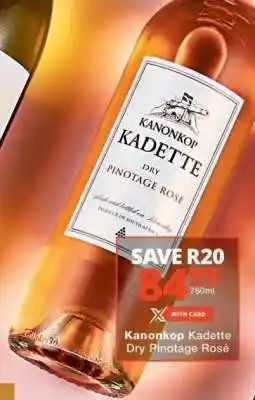 Checkers Kanonkop Kadette Dry Pinotage Rosé offer
