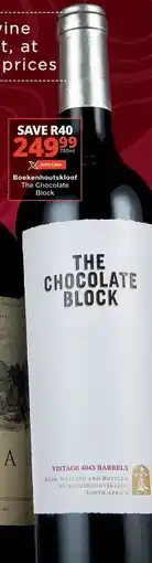 Checkers Boekenhoutskloof The Chocolate Block offer