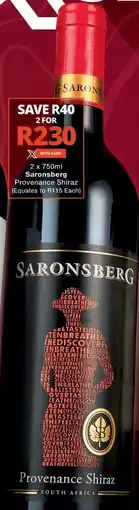 Checkers SARONSBERG Provenance Shiraz offer