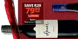 Checkers Spier Signature Merlot offer