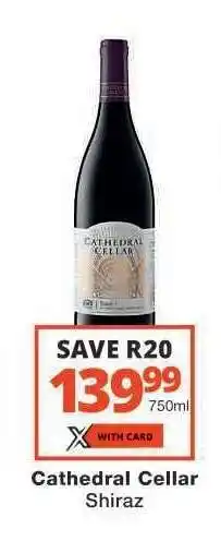 Checkers Cathedral Cellar Shiraz offer
