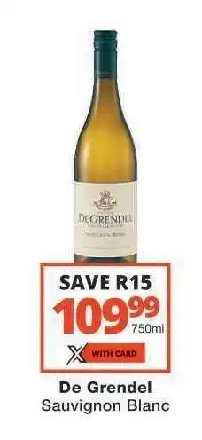 Checkers De Grendel Sauvignon Blanc offer