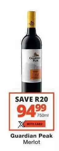 Checkers Guardian Peak Merlot offer