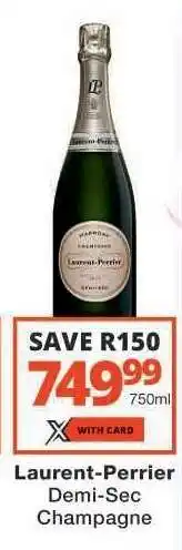 Checkers Laurent-Perrier Demi-Sec Champagne offer