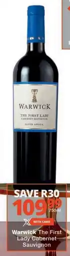 Checkers WARWICK The First Lady Cabernet Sauvignon offer