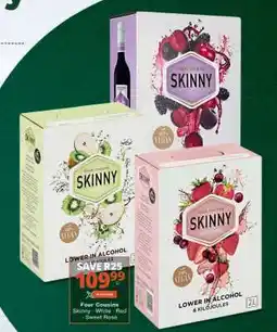 Checkers Four Cousins Skinny - White, Red, Sweet Rosé offer
