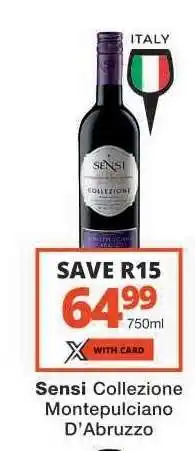 Checkers Sensi Collezione Montepulciano D'Abruzzo offer