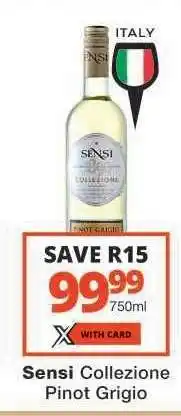 Checkers Sensi Collezione Pinot Grigio offer