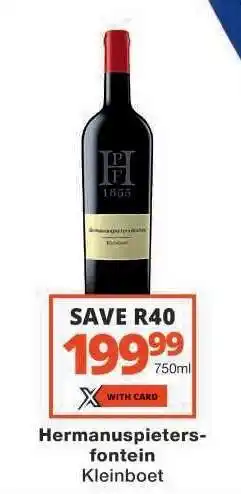 Checkers Hermanuspietersfontein Kleinboet offer