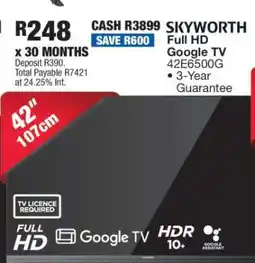 OK Furniture SKYWORTH Full HD Google TV 42E6500G offer