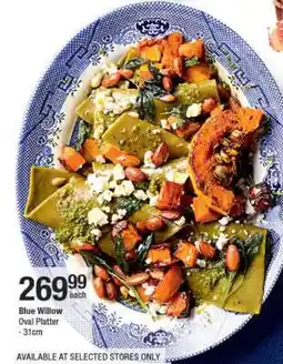 Checkers Blue Willow Oval Platter offer