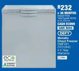 OK Furniture Metallic Chest Freezer offer