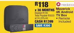 OK Furniture Maverick 4K Android TV Box offer